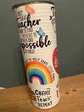 Load image into Gallery viewer, 20oz Teacher Tumbler